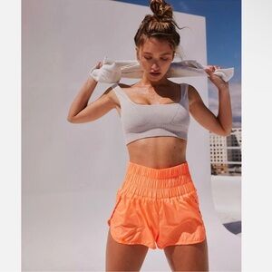 Free People Movement The Way Home Orange Athletic Shorts